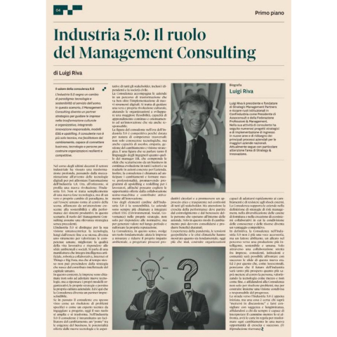 IL RUOLO CRUCIALE DELLA CONSULENZA NELL’ERA DELL’INDUSTRIA 5.0