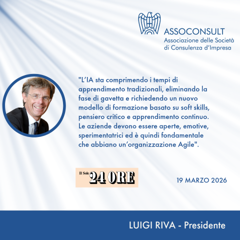 Il Presidente Riva su Il Sole 24 Ore: come l’IA cambia le competenze richieste e la formazione dei futuri professionisti
